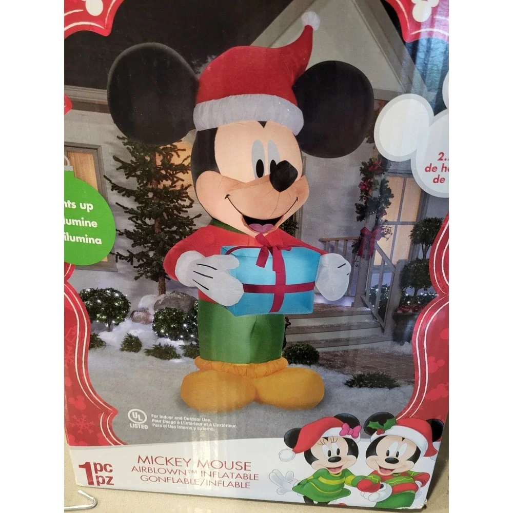Gemmy HUGE 9FT Santa Mickey Mouse Christmas Inflatable Disney *VIDEO*TESTED!
